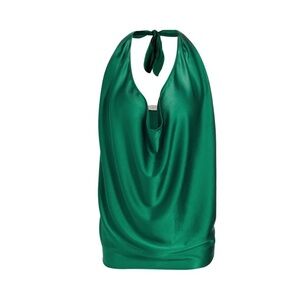 Green silk Ramy Brook new with tags Harriet  top large